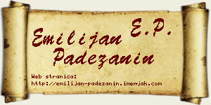 Emilijan Padežanin vizit kartica